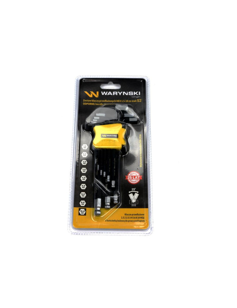 ZESTAW IMBUS PRZEDŁUŻÓNE 1,5-10MM WMK193
Zestaw kluczy przedłużonych HEX 1.5-10 ze stali S2 9el w uchwycie Waryński
...