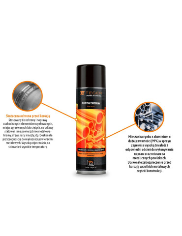 Alucynk srebrny 500 ml / TEGER
Indeks T-W-CH1001
Mieszanina cynku i aluminium zapewnia doskonałą ochronę przed koro... 2