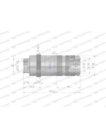 SZYBKOZŁĄCZE ZRYWALNE  G1/2"
Szybkozłącze hydrauliczne zrywalne seria WIA3CV (3CFPV) 68 l/min gniazdo G1/2"BSP gwint... 2