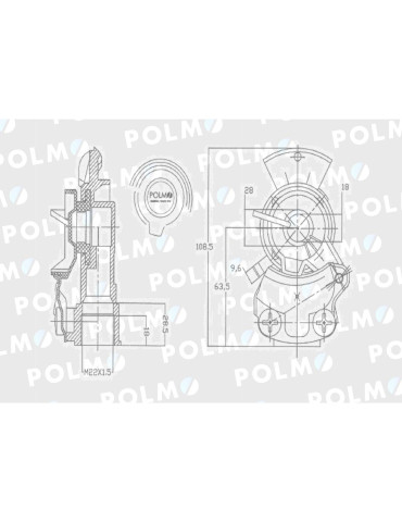 ZŁĄCZE PNEUMAT. M22 TWARDE ŻÓŁTE
Złącze przewodów powietrza Ciągnik Przyczepa dwuobwodowe (twarde bez zaworu) x50120... 2