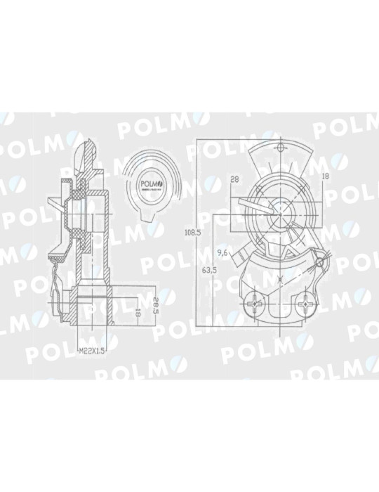 ZŁĄCZE PNEUMAT. M22 TWARDE ŻÓŁTE
Złącze przewodów powietrza Ciągnik Przyczepa dwuobwodowe (twarde bez zaworu) x50120...