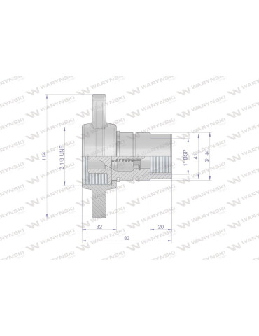 SZYBKOZŁĄCZE HYDR. MOTYL. WTYK 1"
Szybkozłącze hydrauliczne skręcane (motylkowe) wtyczka G1"BSP gwint wewnętrzny 250... 2