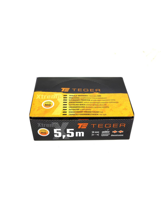 MIARA ZWIJANA 5,5M 19MM TEGER
T-AM-010
Miara stalowa dwustronna rozwijana 5.5m 19mm sprzedawana po 12 szt w kartoni...