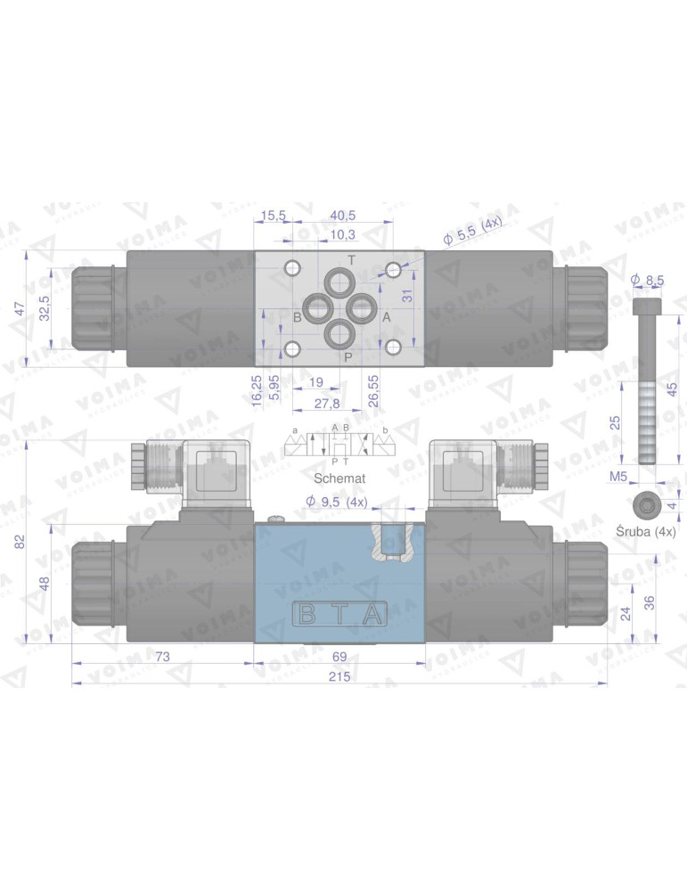 ZAWÓR WIELODROŻNY 12V
Rozdzielacz (elektrozawór CETOP 3 NG6) 3-pozycyjny 50L suwak "G" (cewki x2) 12V VOIMA
Indeks...