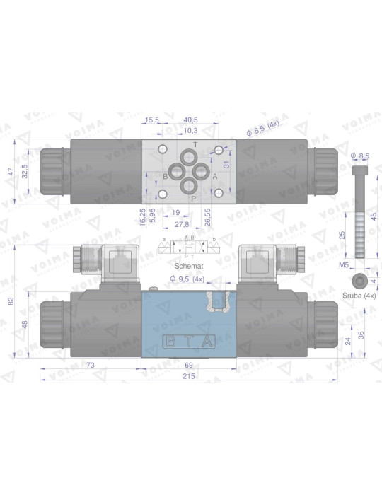 ZAWÓR WIELODROŻNY 12V
Rozdzielacz (elektrozawór CETOP 3 NG6) 3-pozycyjny 50L suwak "G" (cewki x2) 12V VOIMA
Indeks...