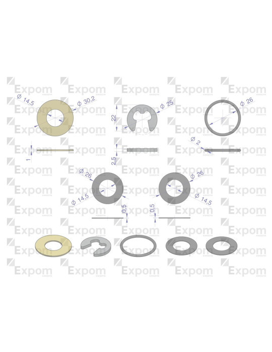 PODKŁADKI ROZRUSZNIKA C-360 NT
46657005EX

Komplet podkładek rozrusznika 2005834177. 46657000 C-330 C-360 ZETOR No...