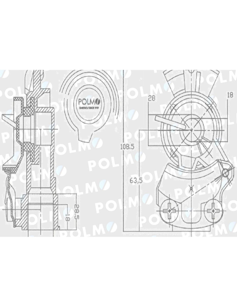 ZŁĄCZE PNEUMAT. M22 TWARDE CZERWONE
Złącze przewodów powietrza Ciągnik Przyczepa dwuobwodowe (twarde bez zaworu) x50...