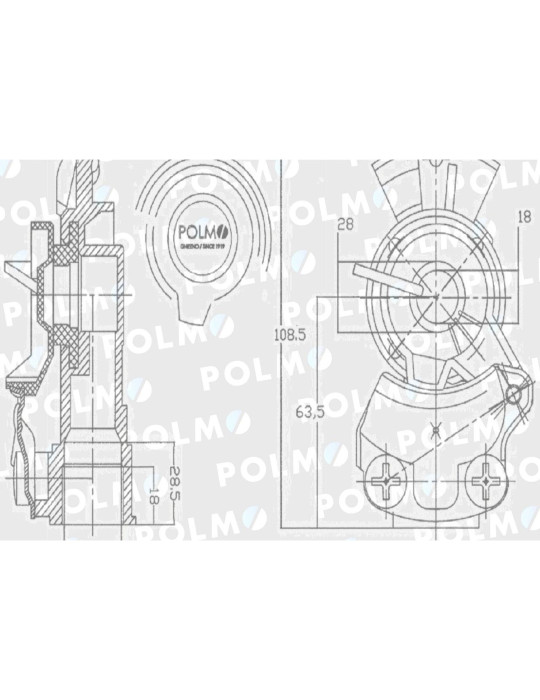 ZŁĄCZE PNEUMAT. M22 TWARDE CZERWONE
Złącze przewodów powietrza Ciągnik Przyczepa dwuobwodowe (twarde bez zaworu) x50...