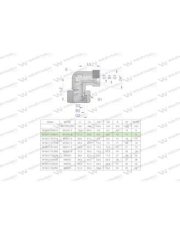 KOLANO AB 14/14
W-5811150814

Kolanko hydrauliczne metryczne AB M14x1.5 08L (XEVW) Waryński ( sprzedawane po 2 )
...