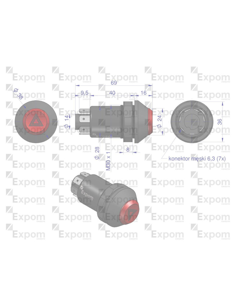 WŁĄCZNIK ŚWIATEŁ AWARYJNYCH 7PIN
Włącznik sterowniczy instalacja ostrzegawcza EXPOM KWIDZYN eu
Indeks 50770490171EX...