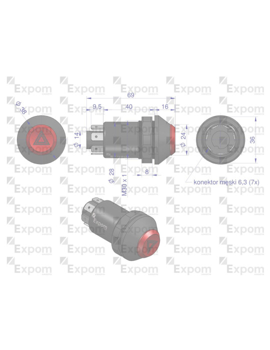 WŁĄCZNIK ŚWIATEŁ AWARYJNYCH 7PIN
Włącznik sterowniczy instalacja ostrzegawcza EXPOM KWIDZYN eu
Indeks 50770490171EX...