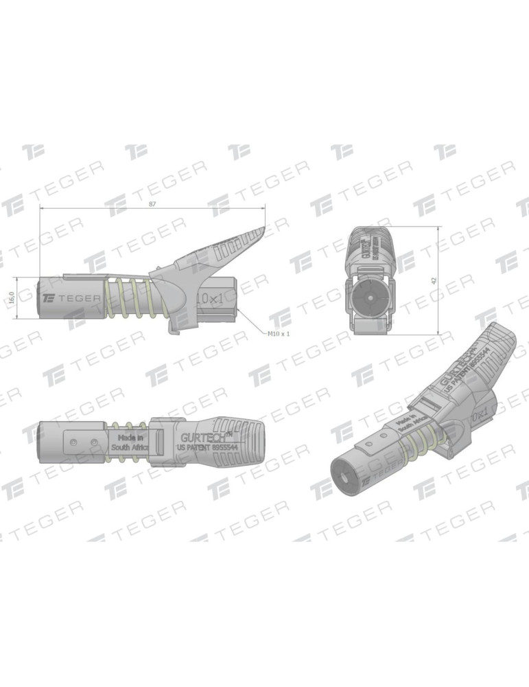 KOŃCÓWKA SMAROW. ZATRZASK TEGER
T-KS4SZ
Precyzyjna czteroszczękowa końcówka węża smarownicy z dźwignią oraz blokadą...