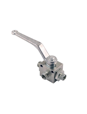 ZAWÓR KULOWY 3-DROŻNY M16X1,5
Zawór kulowy hydrauliczny 3-drogowy 3/2 M16x1.5 08L z otworami mocującymi 500 bar Wary...