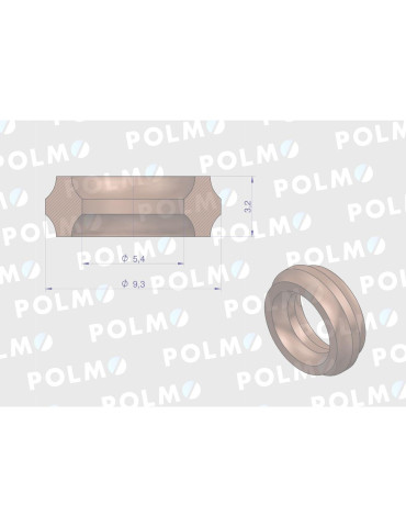 USZCZELKA MANOMETRYCZNA 5,4X9,3
5,4X9,3X3,2
Uszczelka manometryczna do przyłącza gwintami G1/4" i M12x1.5 (CU wyżar... 2