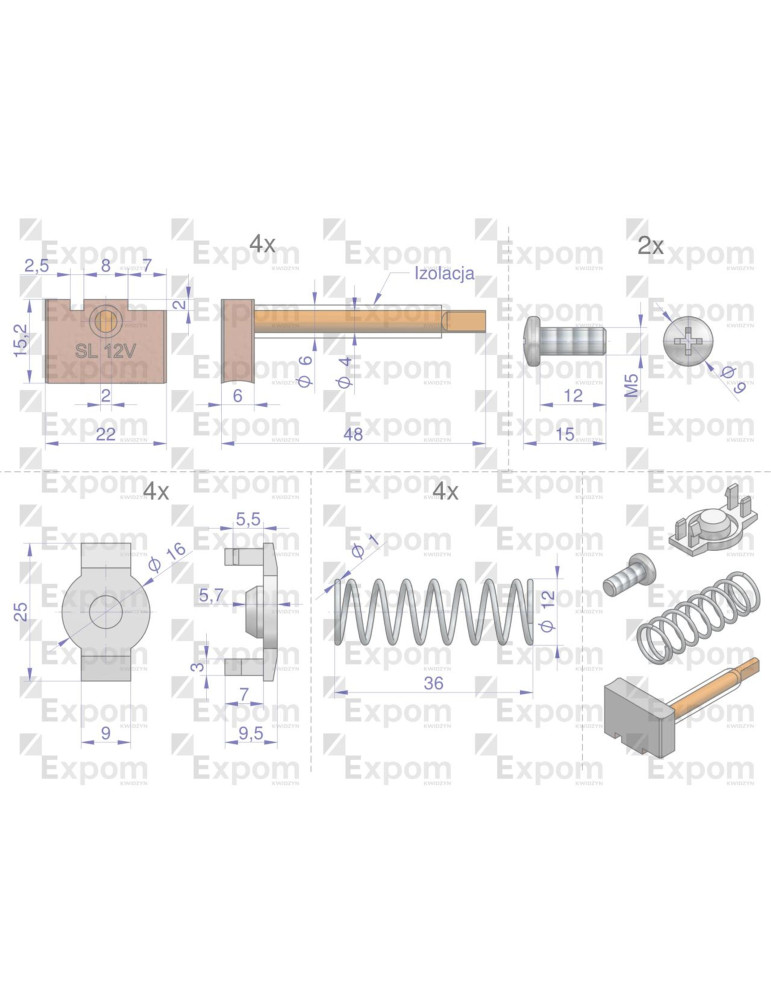 ZESTAW SZCZOTEK ROZRUSZNIKA
SB9009
Komplet szczotek rozrusznika MS399EX, 1447834M91 Nowy Typ EXPOM KWIDZYN eu
Inde...