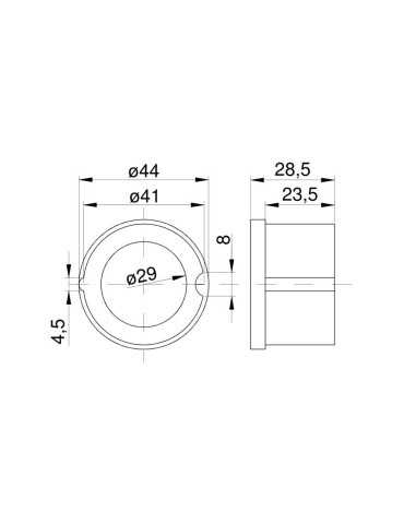 TUL 29X41,5X28,5 Z KOŁNIERZEM 
TUL 28,5X42X28  Z KOŁNIERZEM
Tulejka 1618000110
kultywatora
1618000110 GGz 30  z k... 2
