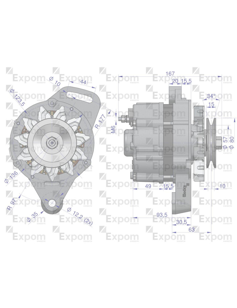 ALTERNATOR C-385 12V 44A EXPOM
Alternator A124F 14V 44A URSUS 912-1614 MF 235 EXPOM KWIDZYN eu
Indeks EX-234000EX
...