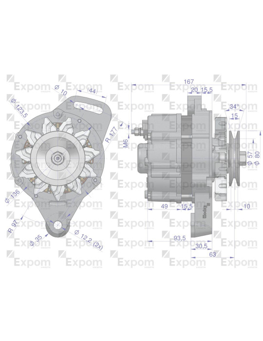 ALTERNATOR C-385 12V 44A EXPOM
Alternator A124F 14V 44A URSUS 912-1614 MF 235 EXPOM KWIDZYN eu
Indeks EX-234000EX
...