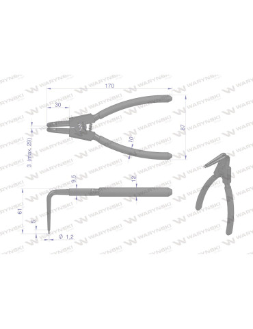 SZCZYPCE OSADCZE 8" ZEWN. WMP143
WMP143
Specjalistyczne szczypce z długimi szczękami do pierścieni osadczych 8" zew... 2