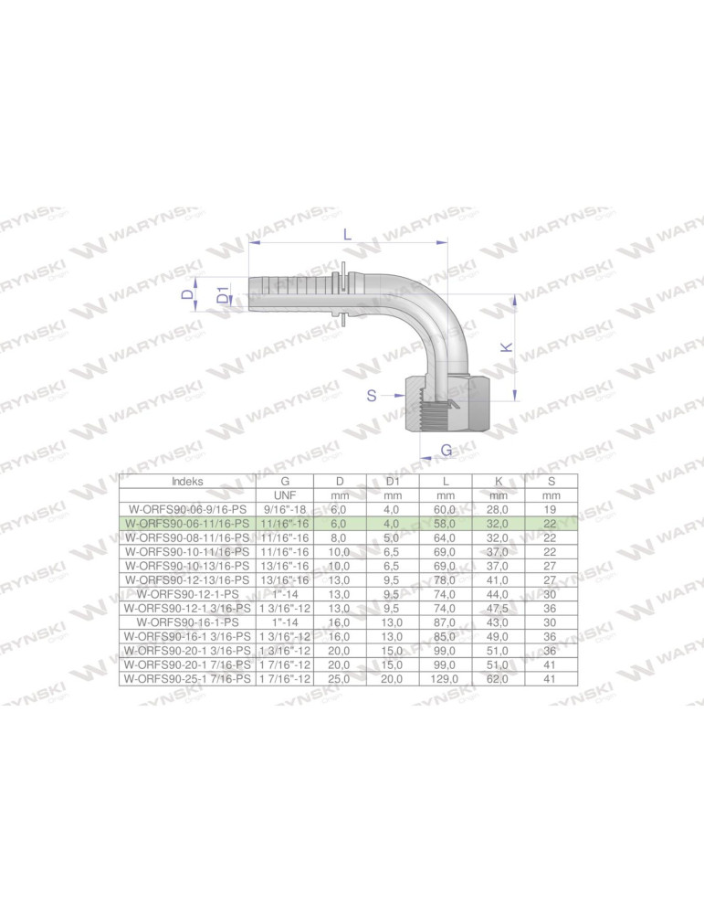 DKORFS90 DN06 11/16"-16 KOŃCÓWKA
W-ORFS90-06-11/16-PS

Zakucie hydrauliczne ORFS90 DN06 11/16"-16 PREMIUM Waryński...