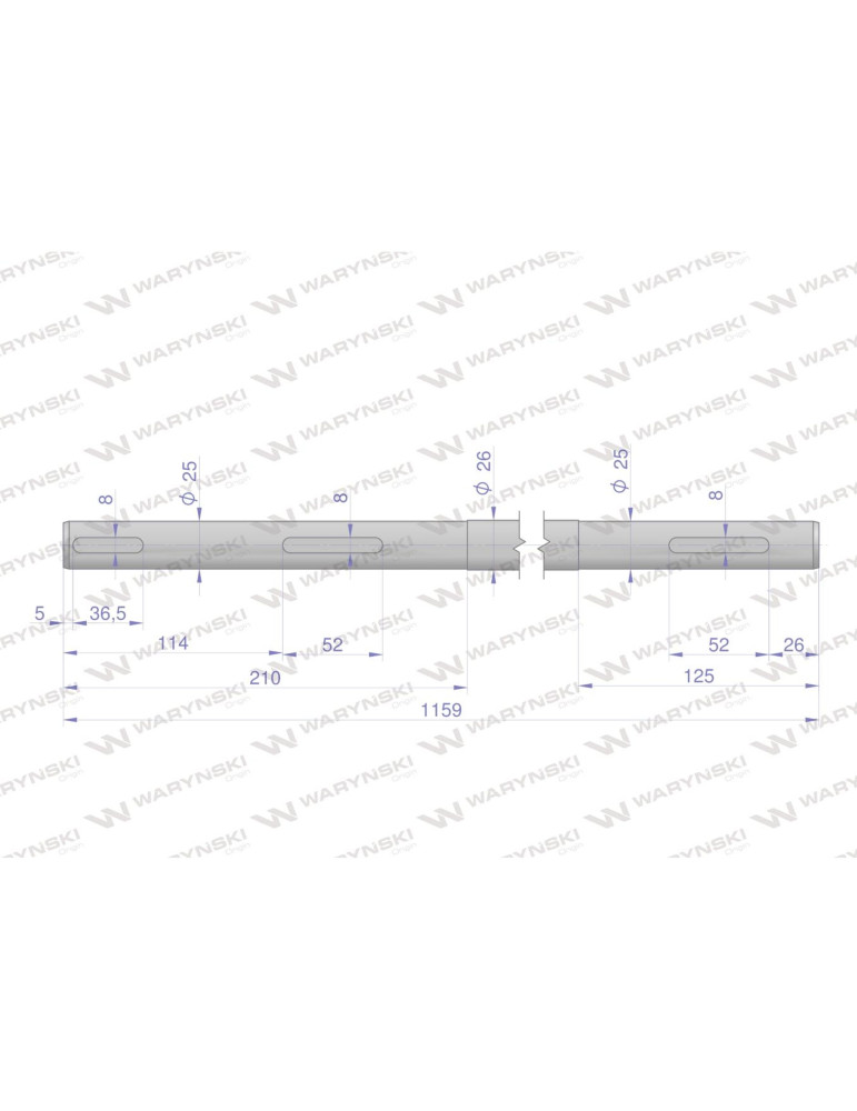 WAŁEK 5036010350 SKRZY DŁUGI 1,85
dłuższy 1160 mm ramy do kosiarki 1,85m koszenia
Wałek ramy długi zastosowanie Kos...