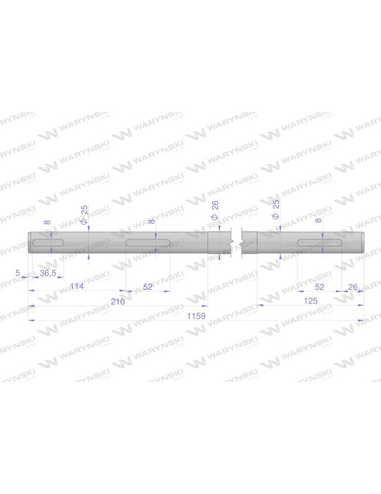 WAŁEK 5036010350 SKRZY DŁUGI 1,85
dłuższy 1160 mm ramy do kosiarki 1,85m koszenia
Wałek ramy długi zastosowanie Kos...
