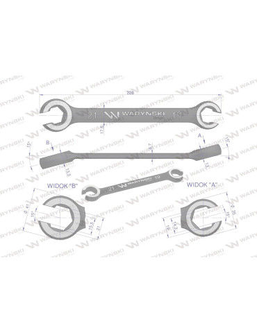 KLUCZ PŁASKO-OCZKOWY OTWARTY 21X19mm Waryński
WMK134
 2