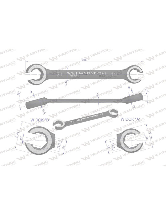 KLUCZ PŁASKO-OCZKOWY OTWARTY 21X19mm Waryński
WMK134

