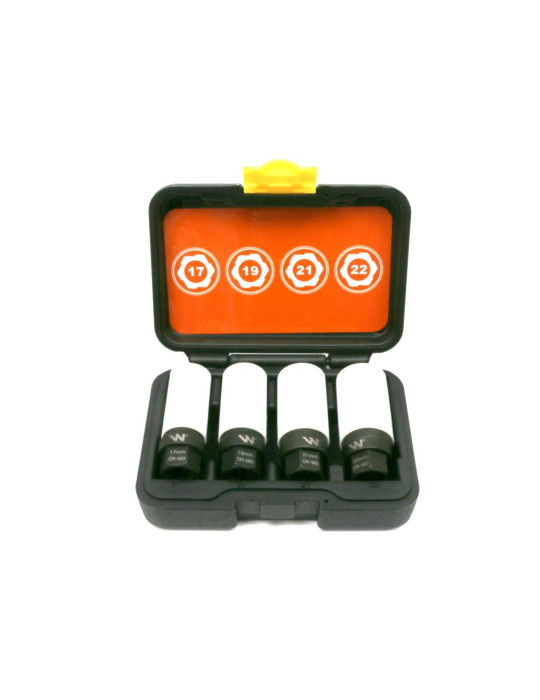 ZESTAW NASADEK AWARYJNE 1/2" WMU400
Zestaw nasadek udarowych 1/2 z uchwytem kluczowym. do awaryjnego odkręcania 5 el...