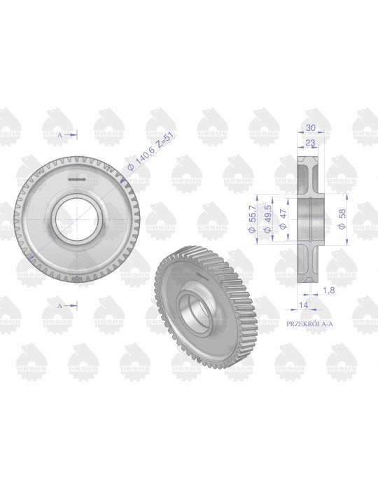 KOŁO 50504150
ROZRZ URSUS