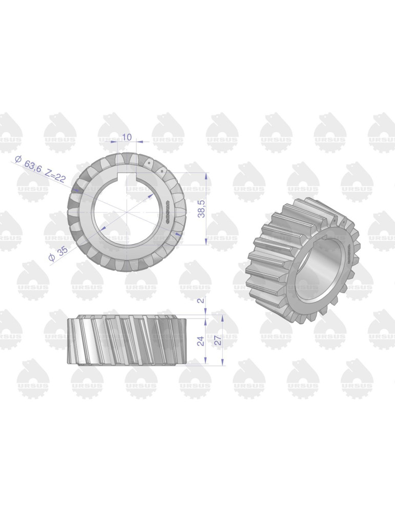 KOŁO 50503060
 ROZRZ URSUS
wpust 10x8x56