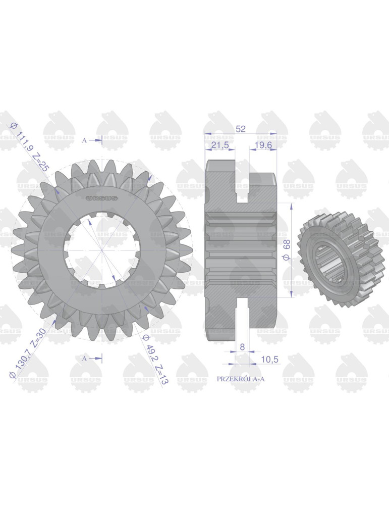 KOŁO 50419500U 2+3 URSUS OEM
 2+3
Ursus
