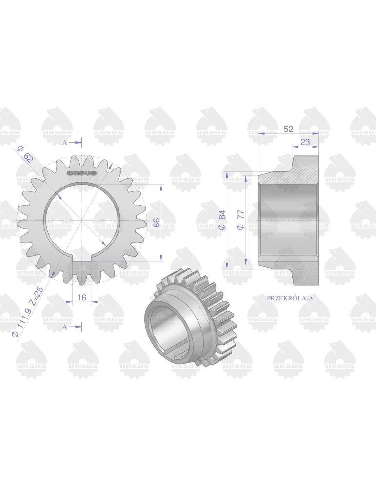 KOŁO 50419650 
1 bieg UR CHEŁ