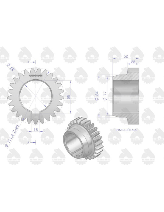 KOŁO 50419650 
1 bieg UR CHEŁ