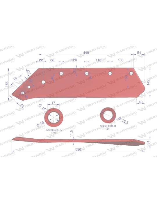 LEMIESZ 073007 18" KVER L WARYŃSKI
śruba M14x39 OV1 (140032)
PL00330 AGROMASZ
