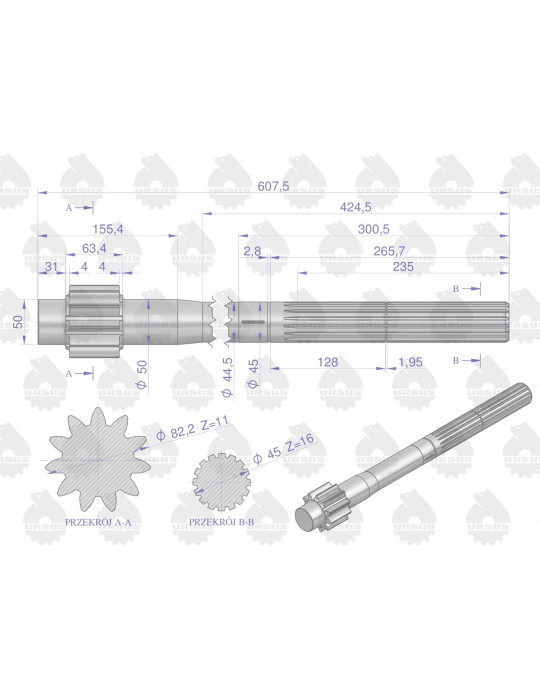 PÓŁOŚ 50828220 11Z  URSUS
