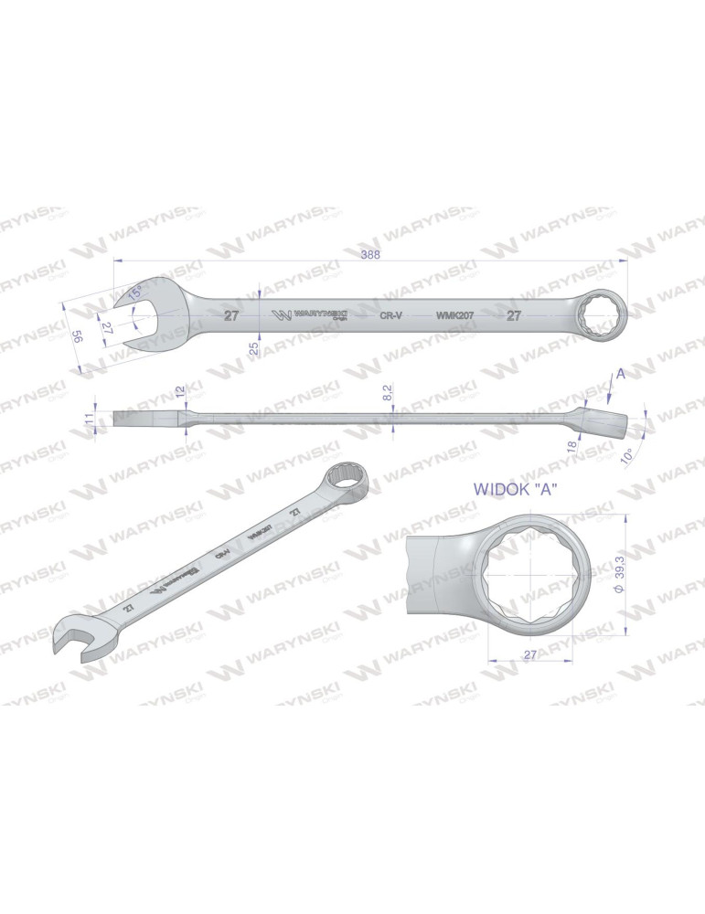 KLUCZ PŁASKO-OCZK. 27MM DŁUGI 388MM
WMK208

