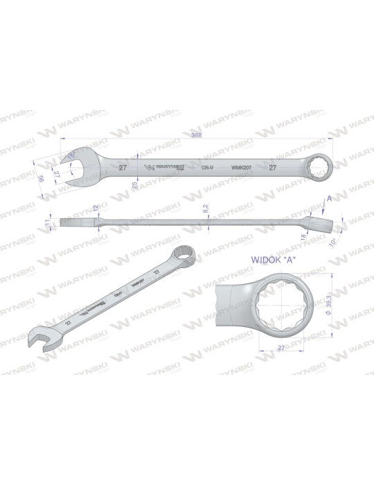 KLUCZ PŁASKO-OCZK. 27MM DŁUGI 388MM
WMK208
