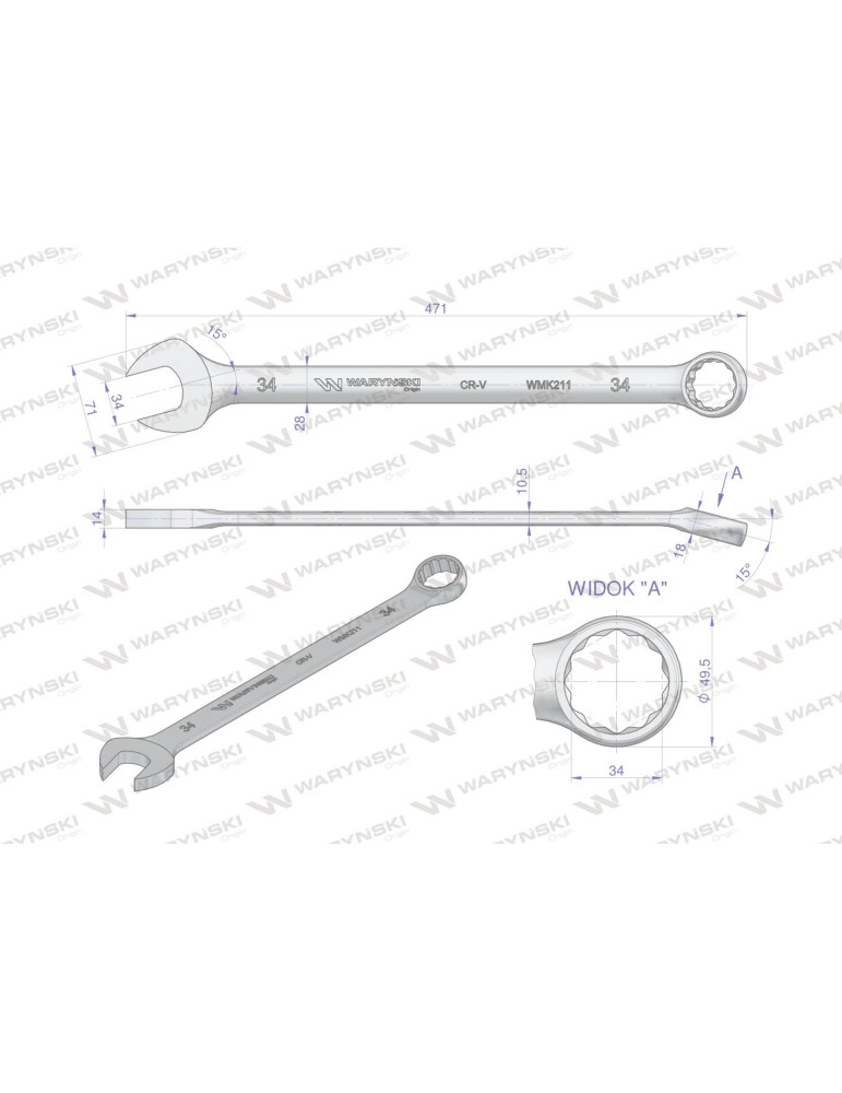 KLUCZ PŁASKO-OCZK. 34MM DŁUGI 471MM
WMK211
