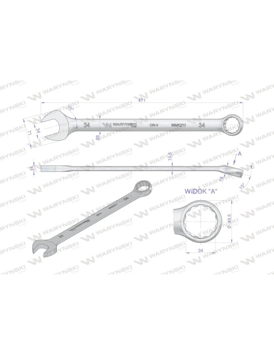 KLUCZ PŁASKO-OCZK. 34MM DŁUGI 471MM
WMK211
