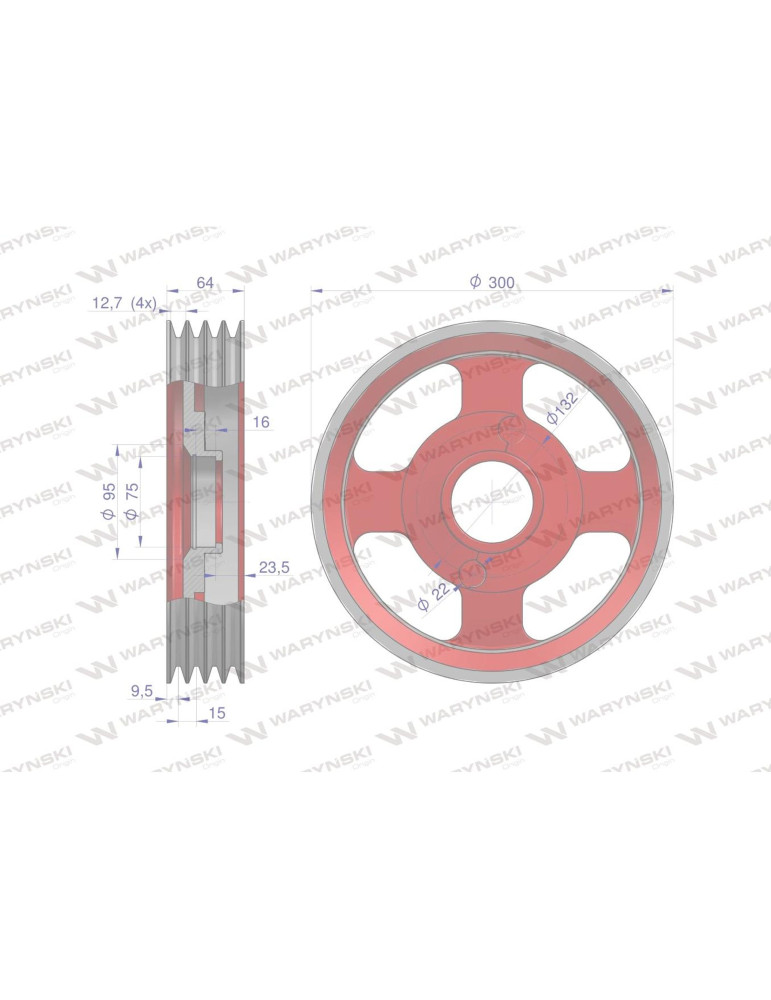 KOŁO 5036020180 PAS DUŻE WARYŃSKI