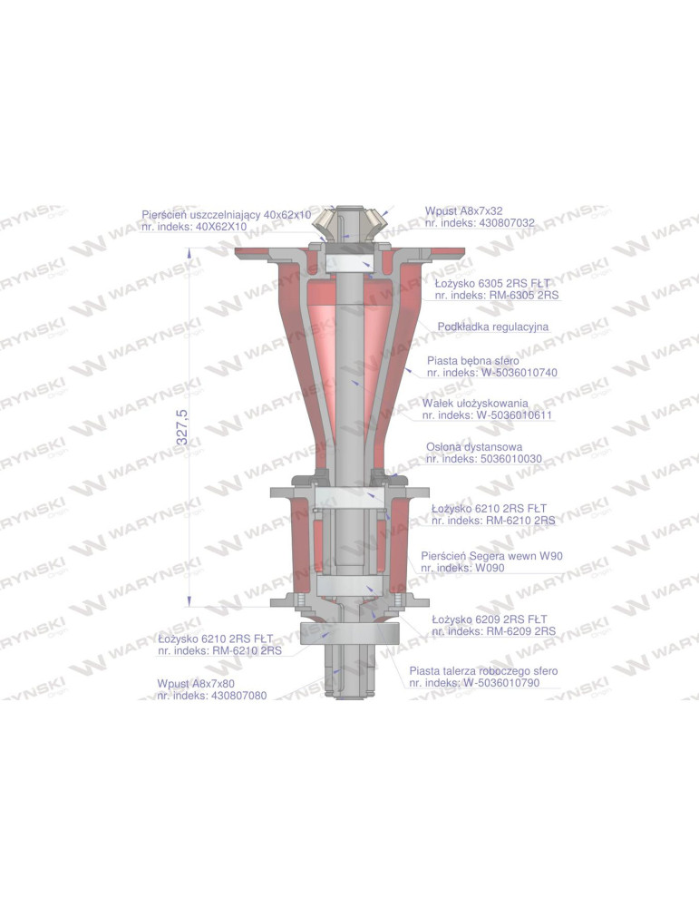 UŁOŻYSKOWANIE 5036010780 KPL 
WARYŃS
