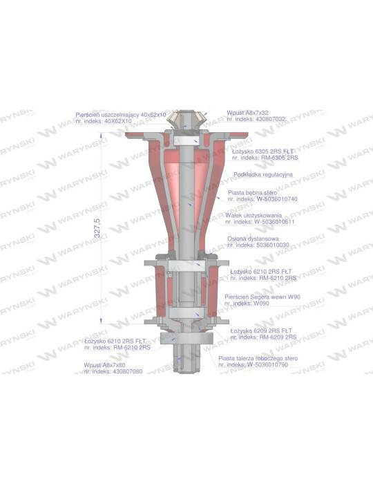 UŁOŻYSKOWANIE 5036010780 KPL 
WARYŃS

