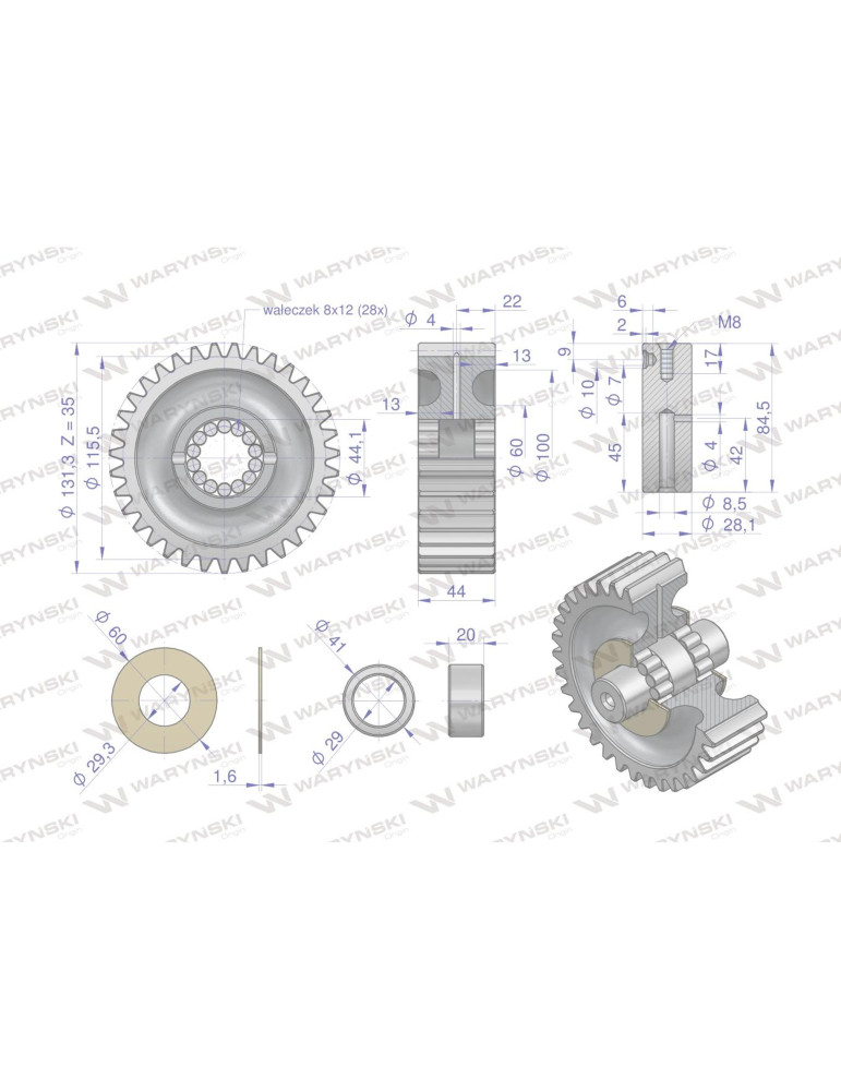 SATELITA 88175014 KPL.
Przedni napęd ursus