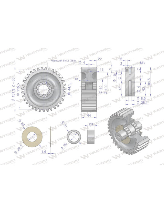 SATELITA 88175014 KPL.
Przedni napęd ursus