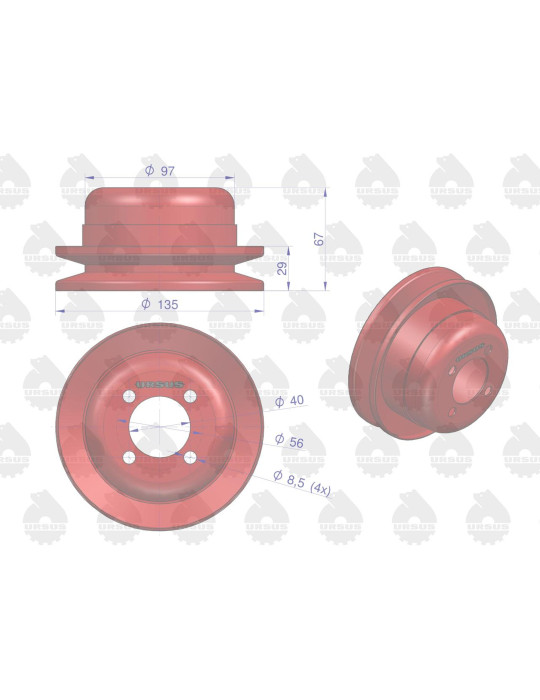 KOŁO POMPY WODY URSUS
 46506140