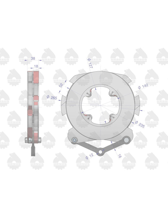 DOCISK 80227009U HAMULCA KPL.OEM