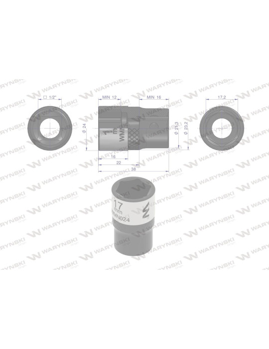 NASADKA SZEŚCIOKĄTNA 1/2"17MM Waryński
WMN024
