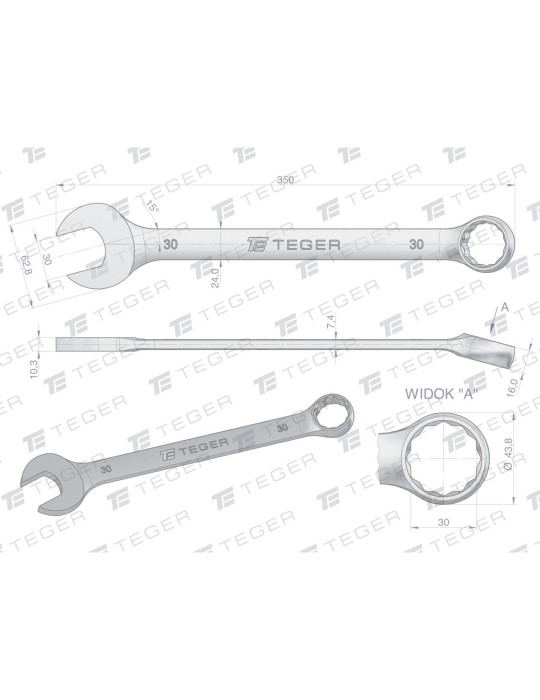 KLUCZ PŁASKO-OCZKOWY 30MM TEGER
Indeks T-W-NWKPO30
Klucz płasko-oczkowy 30 mm / TEGER
