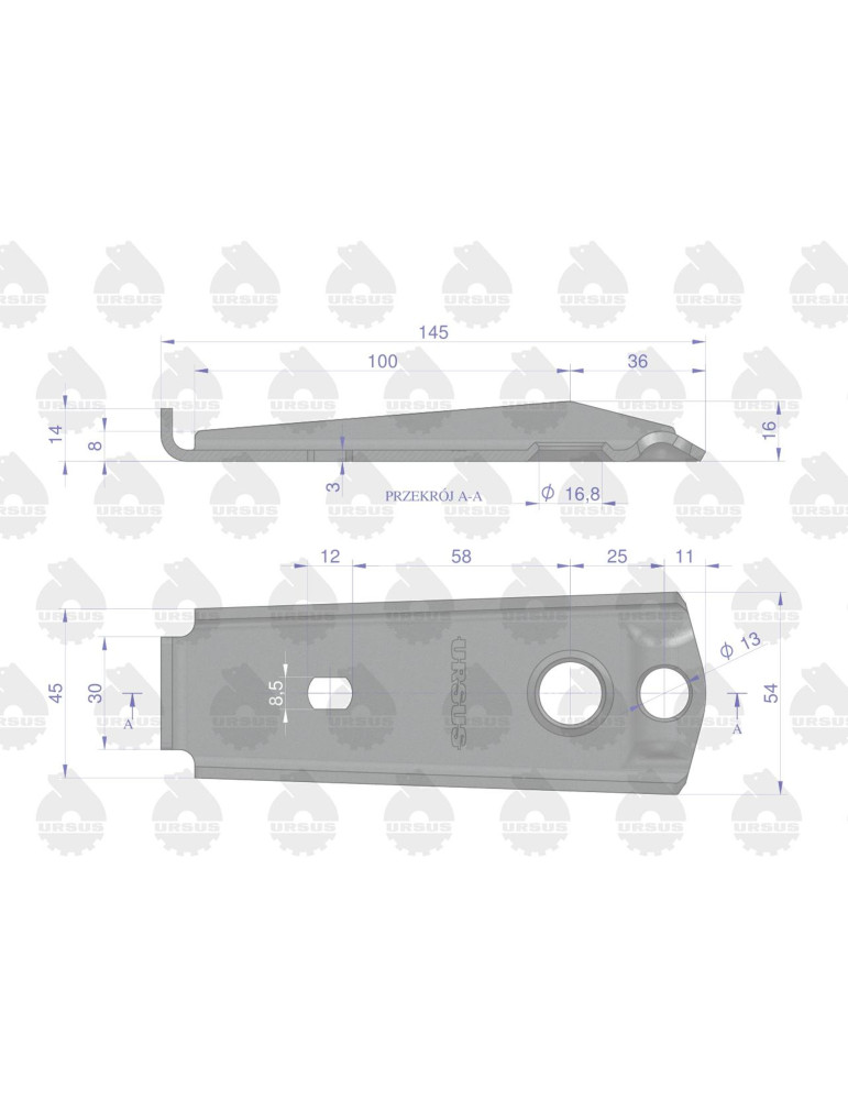 DŹWIGNIA 50511131
50511131U
I stopień Chełmno
naped ciagnika
